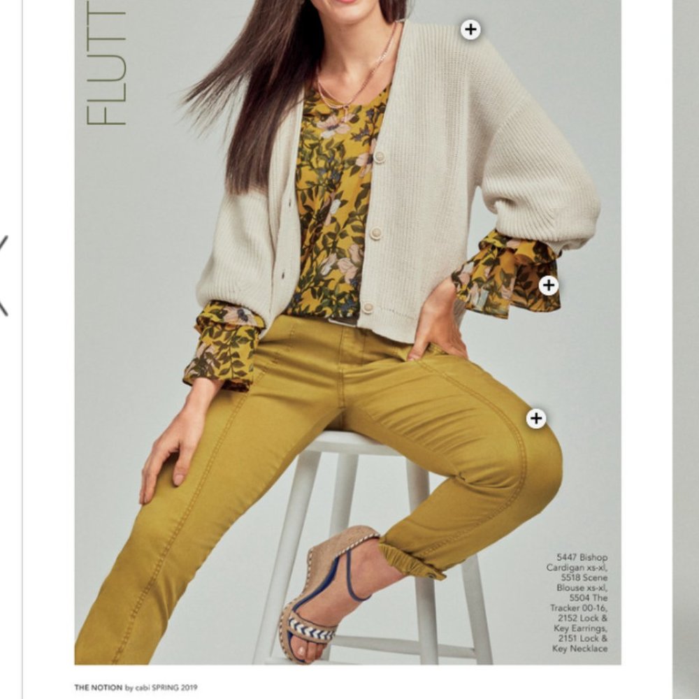 CAbi Mustard Yellow Track Pants